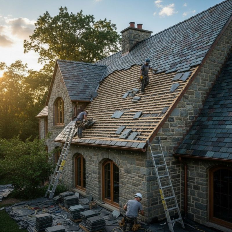 Slate Roof Replacement in Evergreen, CO