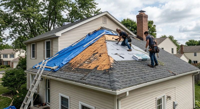 Storm Damage Roof Tarping in Conifer, CO